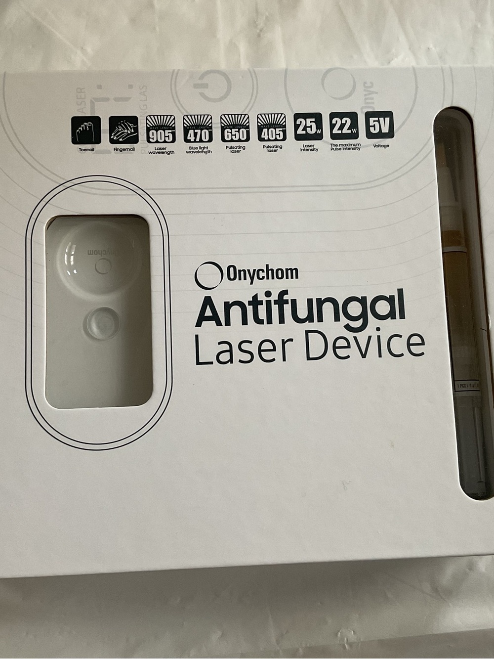 Onychom Antifungal Laser Device For Toenails & Fingernails- New In Box